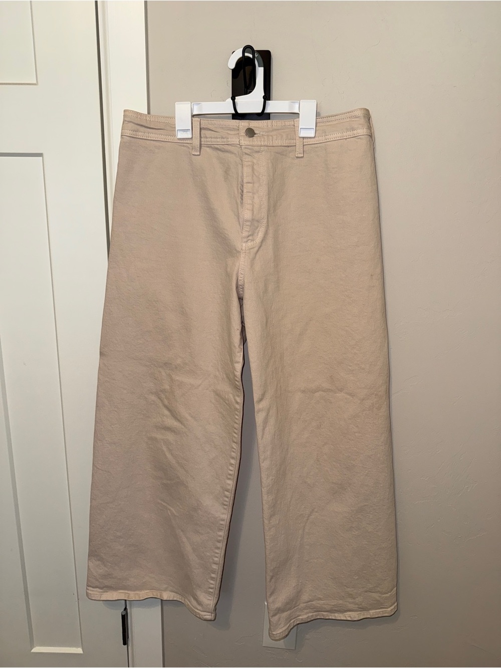Women’s Wide-Leg Casual Pants in Beige